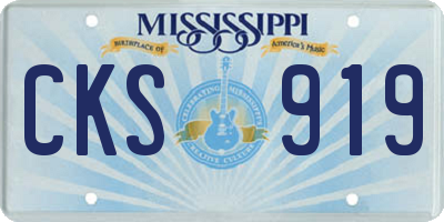 MS license plate CKS919
