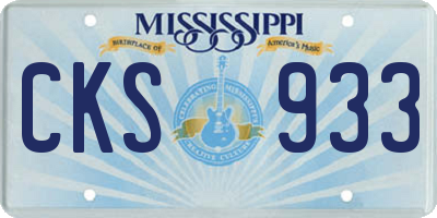 MS license plate CKS933