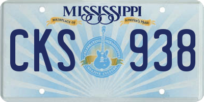 MS license plate CKS938