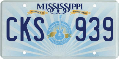 MS license plate CKS939