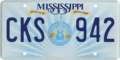 MS license plate CKS942