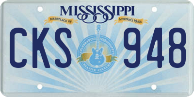 MS license plate CKS948