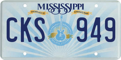 MS license plate CKS949