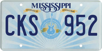 MS license plate CKS952