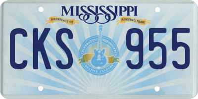 MS license plate CKS955