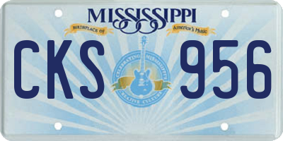 MS license plate CKS956