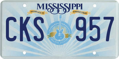 MS license plate CKS957