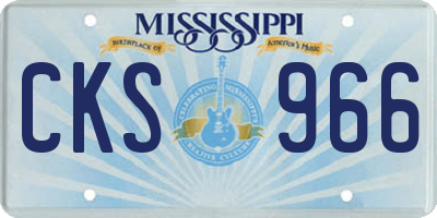 MS license plate CKS966