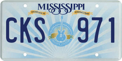MS license plate CKS971
