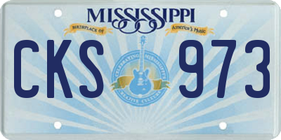 MS license plate CKS973