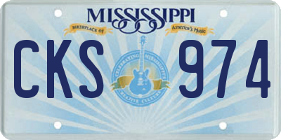 MS license plate CKS974