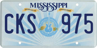 MS license plate CKS975