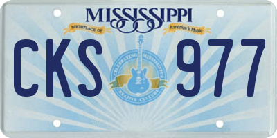 MS license plate CKS977
