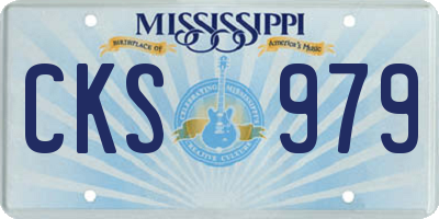 MS license plate CKS979