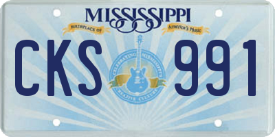MS license plate CKS991