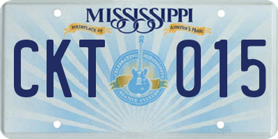 MS license plate CKT015