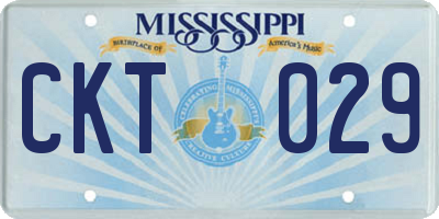 MS license plate CKT029