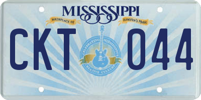 MS license plate CKT044