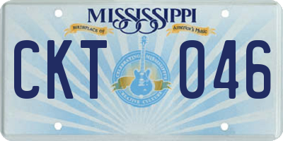 MS license plate CKT046