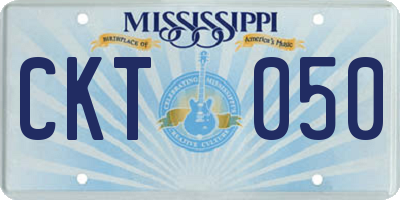 MS license plate CKT050