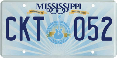 MS license plate CKT052