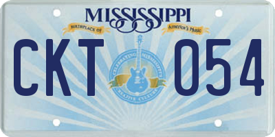 MS license plate CKT054