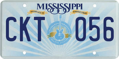MS license plate CKT056