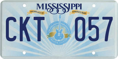 MS license plate CKT057