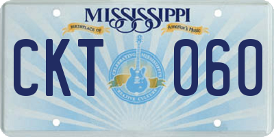 MS license plate CKT060
