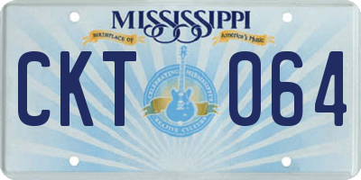 MS license plate CKT064