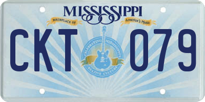 MS license plate CKT079
