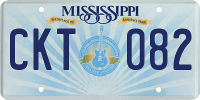 MS license plate CKT082