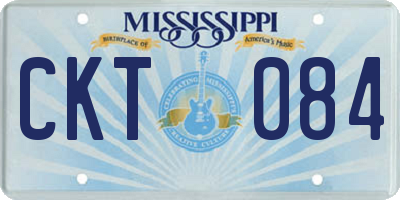 MS license plate CKT084