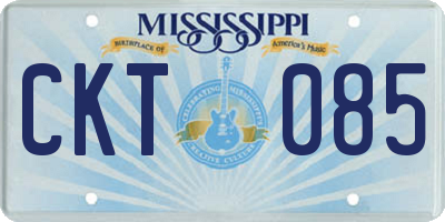 MS license plate CKT085