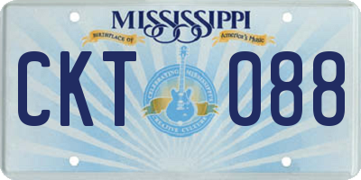 MS license plate CKT088