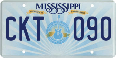 MS license plate CKT090