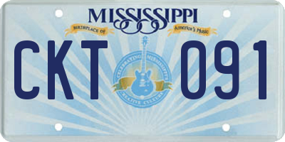 MS license plate CKT091