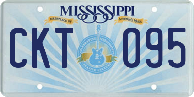 MS license plate CKT095