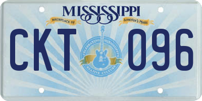 MS license plate CKT096