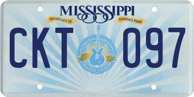 MS license plate CKT097