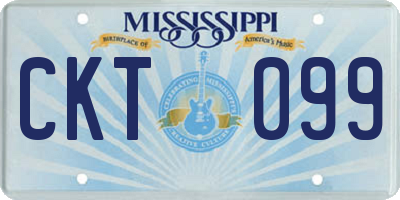 MS license plate CKT099