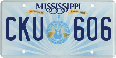 MS license plate CKU606