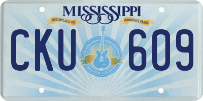 MS license plate CKU609
