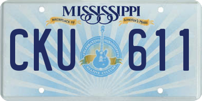 MS license plate CKU611