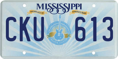 MS license plate CKU613
