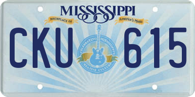MS license plate CKU615