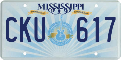 MS license plate CKU617