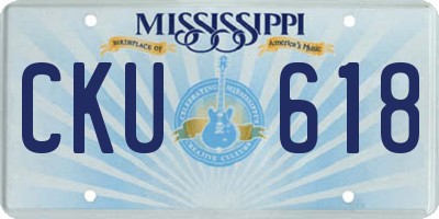 MS license plate CKU618
