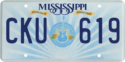 MS license plate CKU619