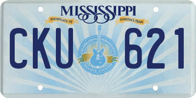 MS license plate CKU621